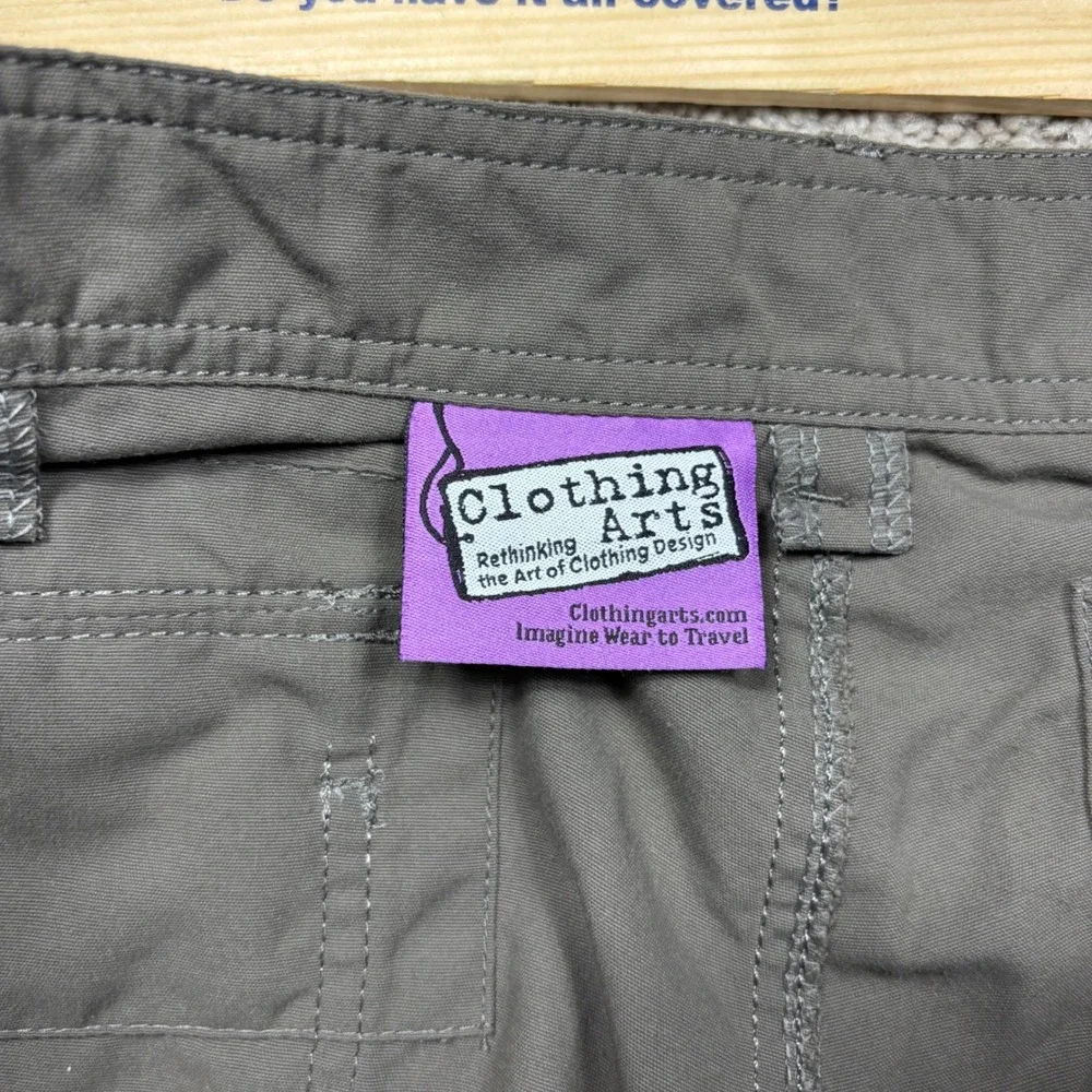 Clothing Arts P^cubed Pick-Pocket Proof Travel Cargo Pants Mens 38x32 Olive Gray